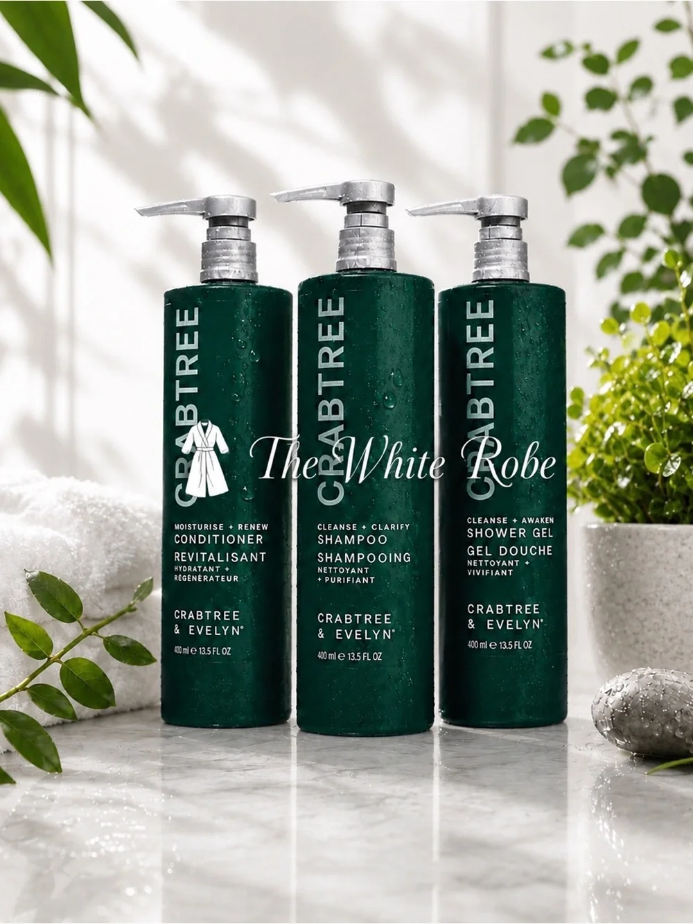 (3 PACK) CRABTREE & EVELYN CONDITIONER, SHAMPOO & SHOWER GEL SET - 15 fl.oz